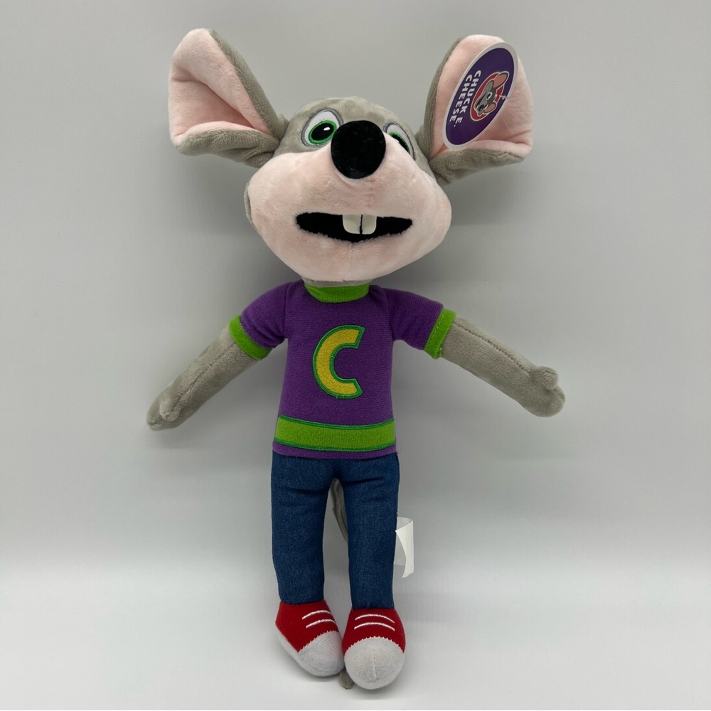 Official Chuck E Cheese Mouse Collectors Soft Plush Toy‎ NWT (READ)